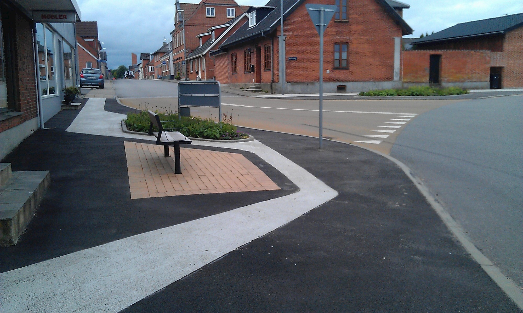 Ny vejforlægning ved Odinvej.