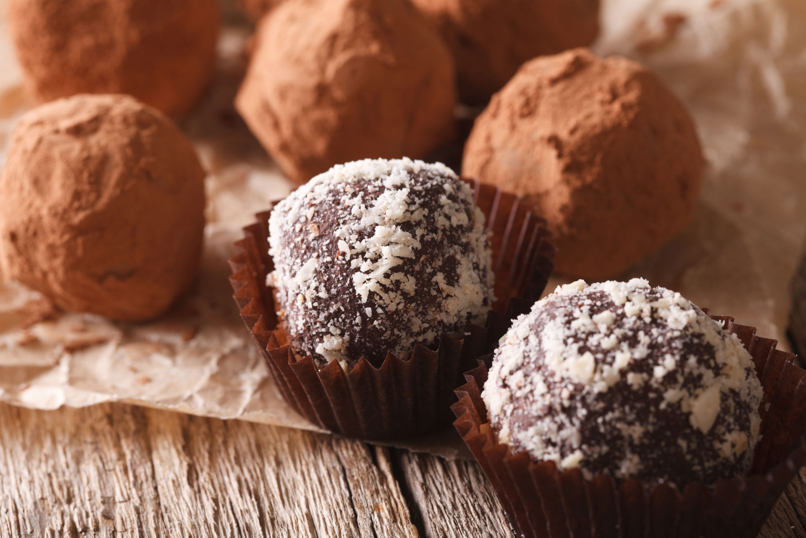 5-6 Trøffelkugler med kokos