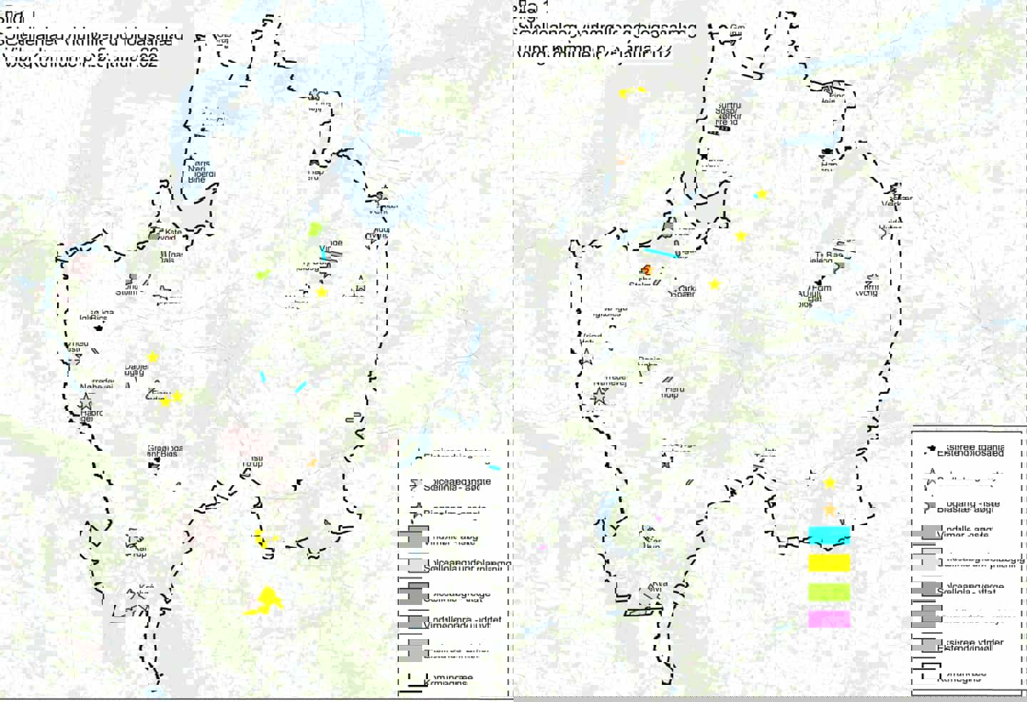 Oversigtskort solcelleanlæg, vindmøller og biogasanlæg i VK pr. 25 01 2022